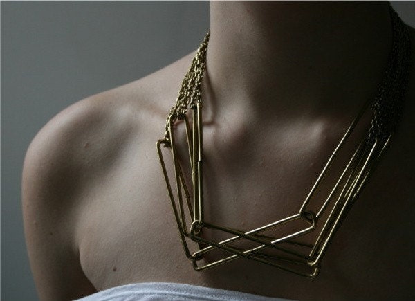 Stacked Rectangle Necklace