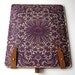 Leather iPad case / kindle (2or3) case - purple lace design