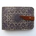 Leather card case/ Oyster card holder - Purple lace design