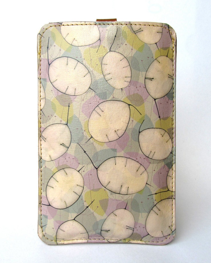 Leather iPhone/iTouch/HTC (Desire&Mozart) Case - Honesty plant design