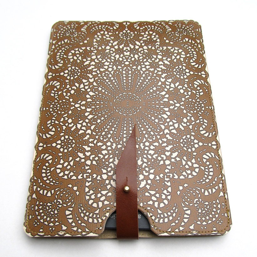 Leather Kindle Case - Antique Lace