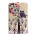 Leather iPhone/ iTouch/HTC(Desire/Mozart) case - Owl & moon