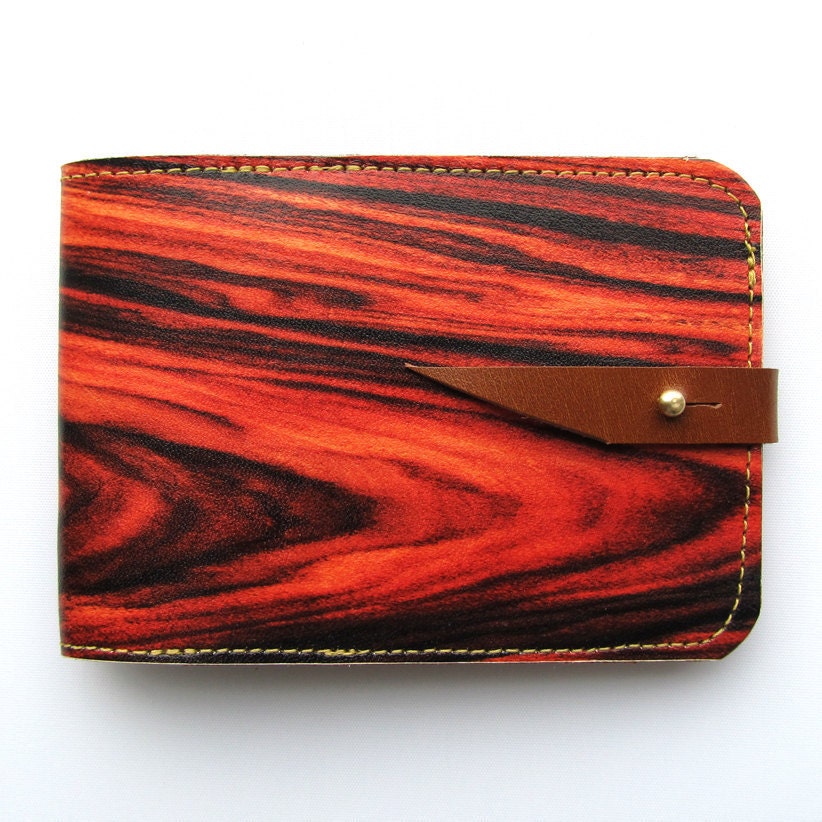 Leather Cardholder - Rose Wood