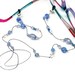 Beaded Eyeglass Lanyard, Reading Glasses Holder, Granny Glasses Chain, Glasses Leash, Eyeglass Necklace, Baby Blue, TJBdesigns