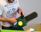 Army Green Chainsaw and Severed Hand