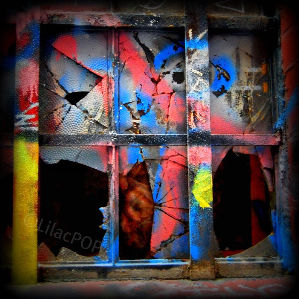 Graffiti Print, Punched, Fine Art Photograph on Metallic Paper