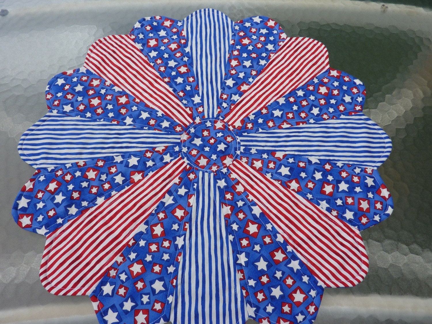 Stars and Stripes Dresden Table Topper