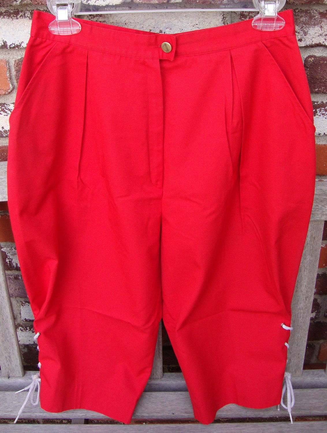 Red capri pants    80's style