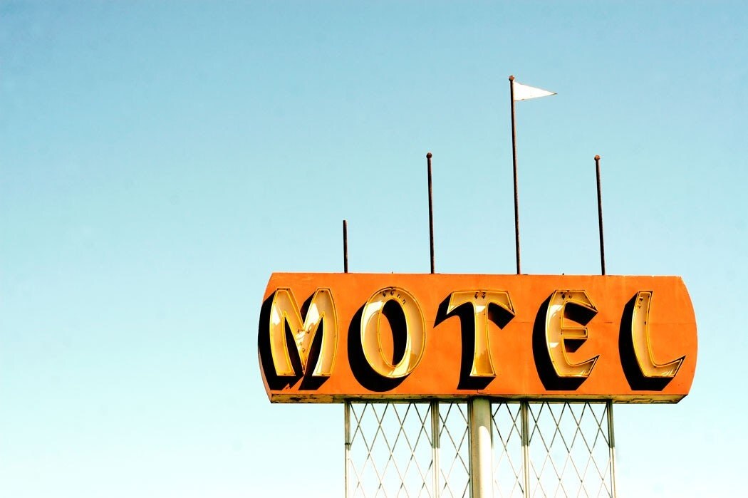 Motel in Orange, 8x10 Metallic Print, Edition of 50