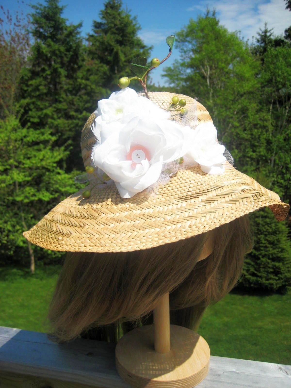 Sammy hand blocked straw sun hat by Love Charlie- one of a kind