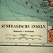 1895 Antique German Map of Australia and the Pacific Ocean and Islands in the Pacific