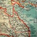 1895 Antique German Map of Australia and the Pacific Ocean and Islands in the Pacific