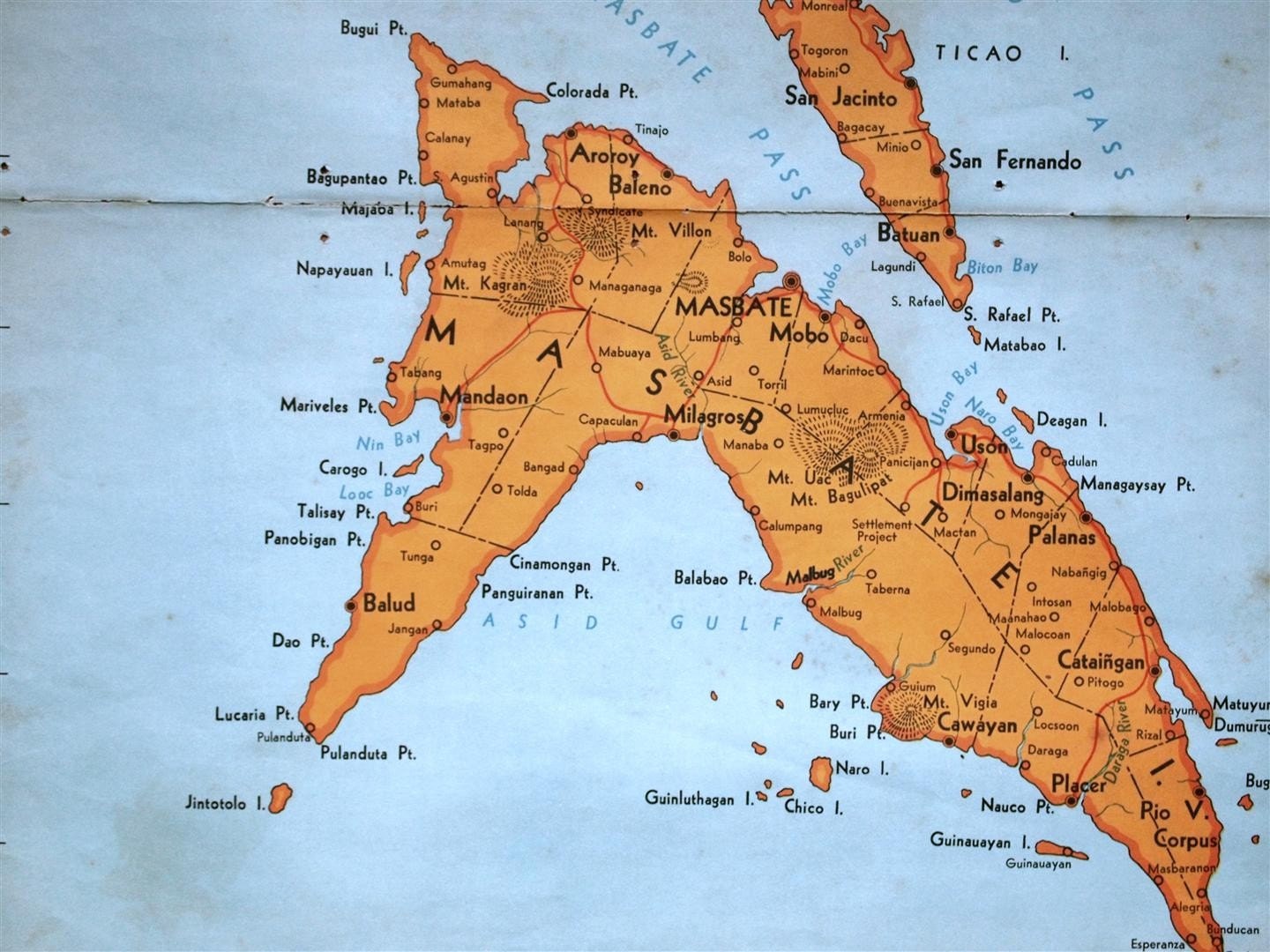 map of masbate