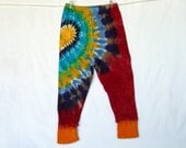 Valentine's Baby Leggings 18 month Tie Dye Yellow Heart Red Sky Blue Fuchsia Purple Golden Lime Green Cuffed AnnThen Baby