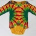 Children Baby Bodysuit 12 month Tie Dye Golden Yellow Green Red Long Sleeve AnnThenBaby