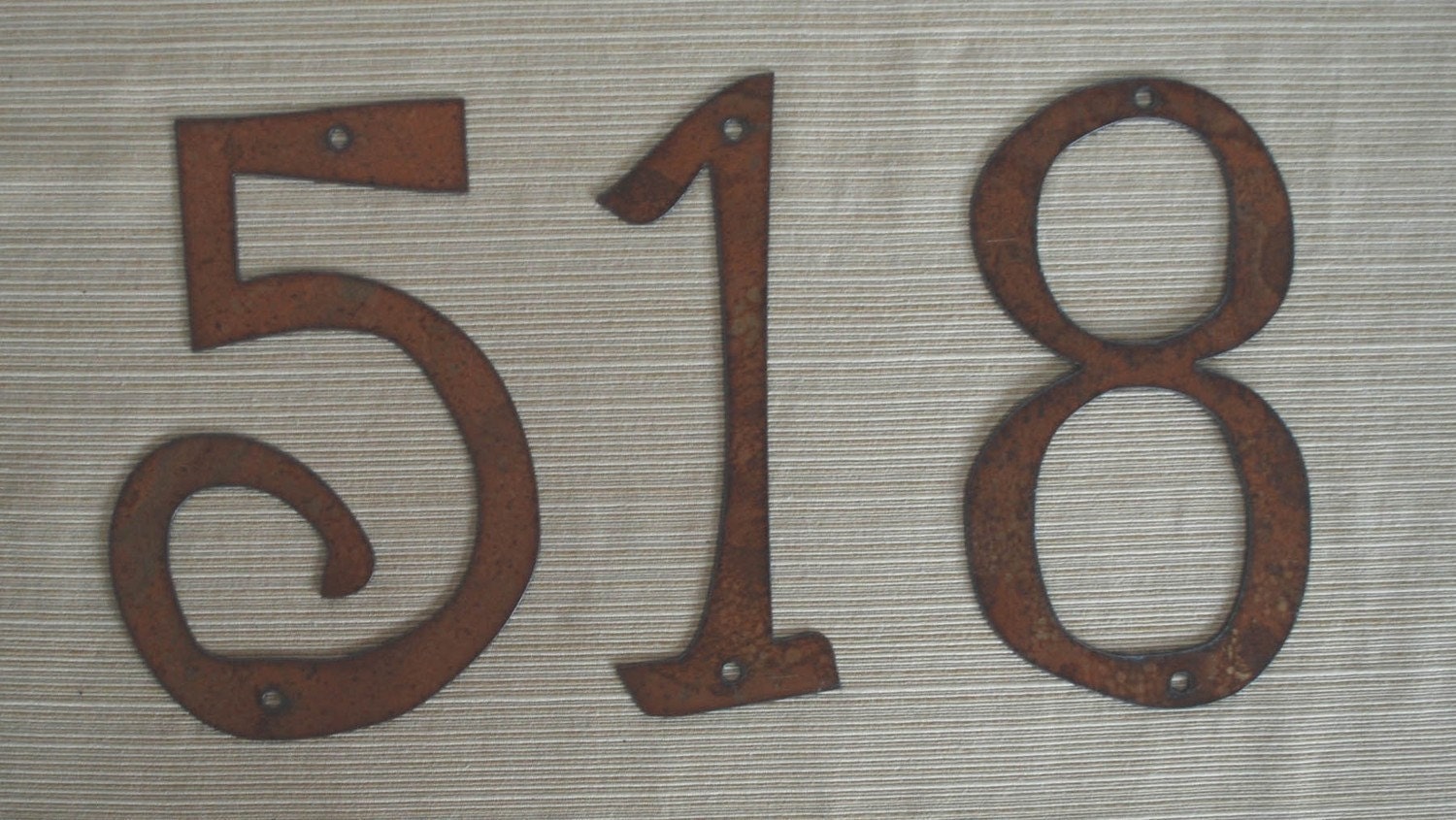 Individual House Numbers OR Letters- Rustic Metal - 4 inch TO 8 inch - Size Options - Buy as many as you need