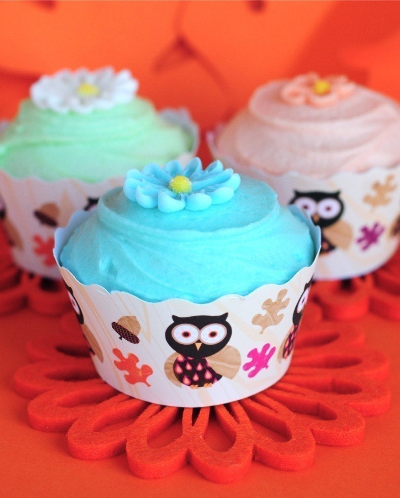 Lil' Hoots Printable Cake Wrappers