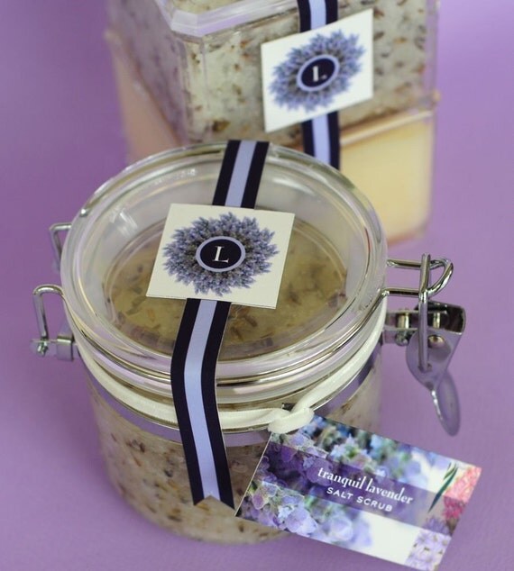 Items similar to Lavender Salt Scrub Printable labels and recipes on Etsy