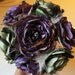 hand made vintage fabric wedding bride's bouquet, silk, satin, antique net and feather, choose your colours CUSTOM ORDER