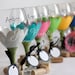 Daisy hand painted wine glasses in a SET OF 6 - You choose the colors - FREE Personalization and dishwasher safe