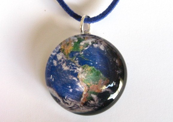 Planet Earth Glass Pendant - South America /The Americas