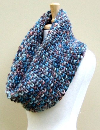 Chunky Knitted Cowl, Elegant Luxury Scarf, Large Loop Scarf
