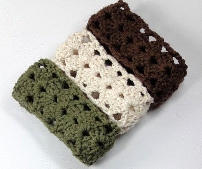 Crochet Lace Headband, Adult Women Headband, Stretchy Adjustable Hair Band