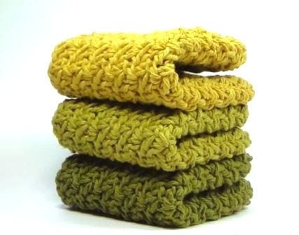 Premium Early Autumn Crocheted Washcloths or Dishcloths - Easy123