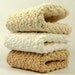 Crochet Cotton Dish Cloths..Beige, White, Ecru Wash Cloths