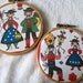 Vintage Fabric Hoop Art, Hoop Art, Swedish Couple