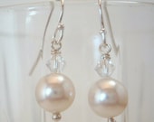 Crystal and Pearl Drop Earrings