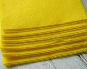 7 pieces of Yellow Eco Felt made from Certified Recycled plastic PET bottles - GreenDepot