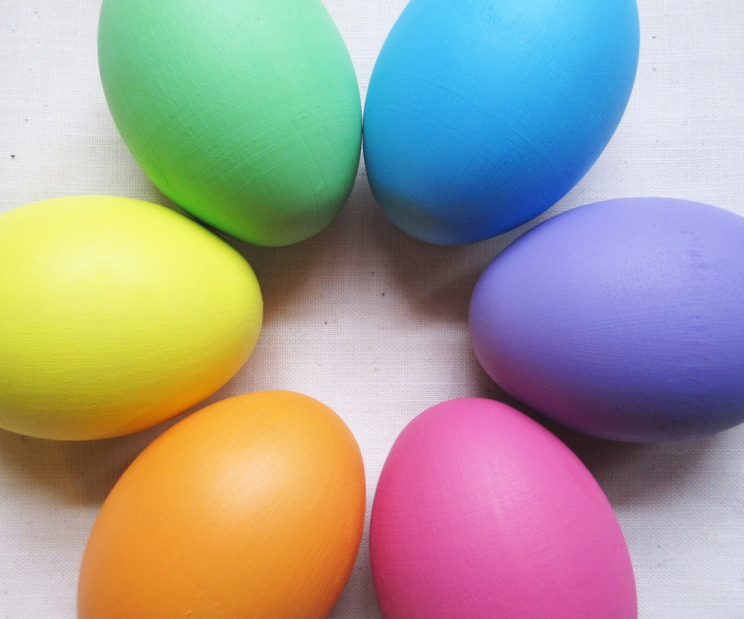 Wooden Easter Eggs Pastel Rainbow - Waldorf- Natural Toys- Bunny