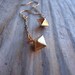 golden octahedron earrings