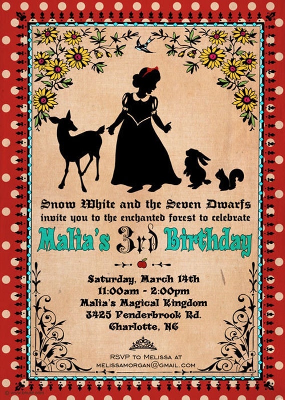 Snow White Invitations