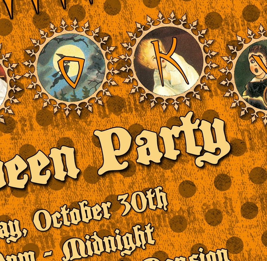 Spooky Vintage Style Halloween Party Invitation