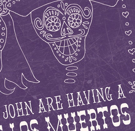 Dia De Los Muertos (Day of the Dead) Style Party Invitation - Fiesta, Birthday, Bridal Shower, Any Occasion
