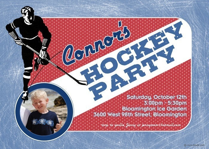 Hockey Party Invitation