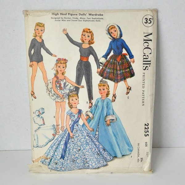 Vintage High Heel 22" Fashion Doll Clothes Pattern 1958 Revlon Toni Sweet Sue