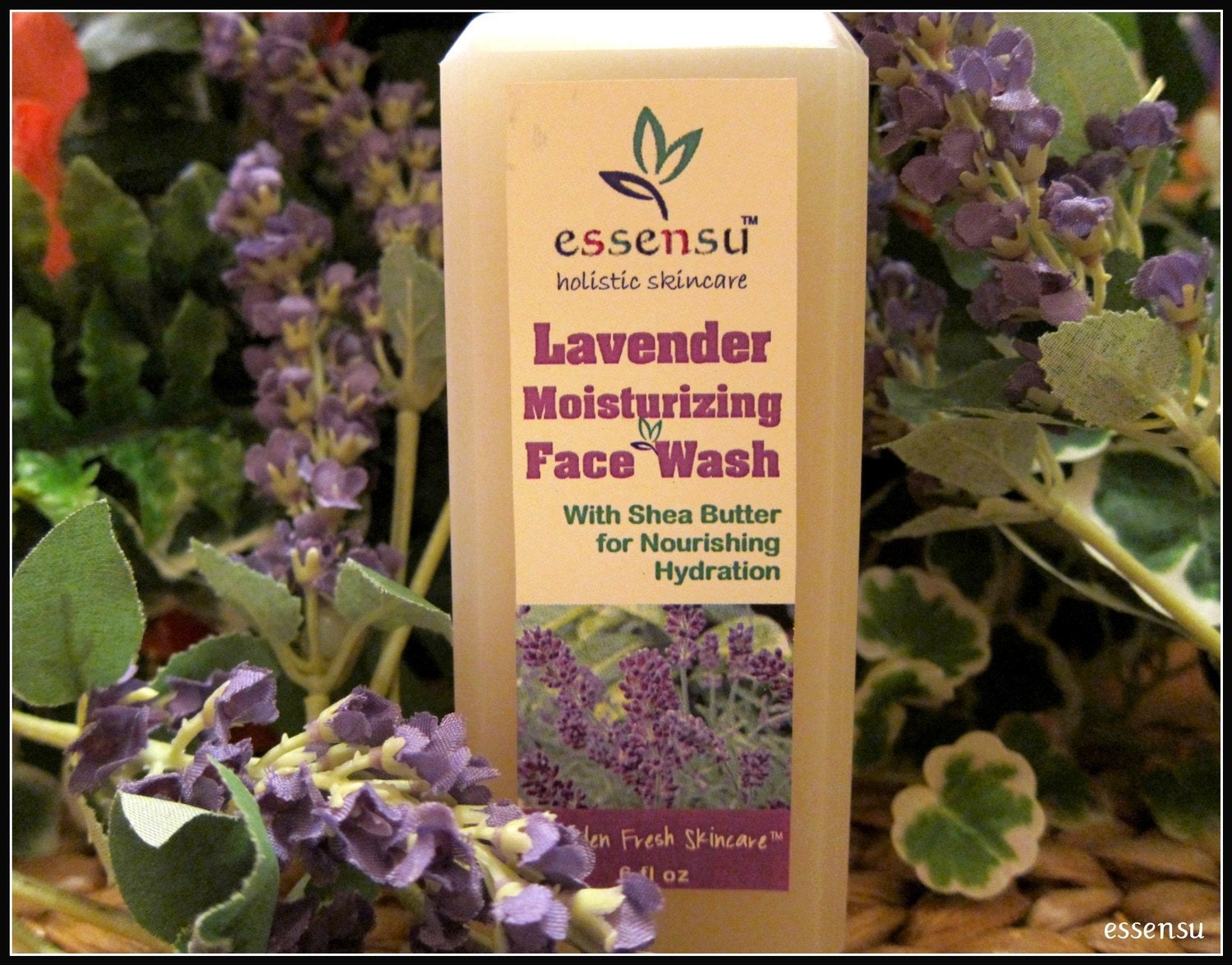 Lavender Organic Moisturizing Face Wash - 6 oz Vegan Sulfate Free Paraben Free