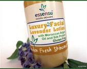 Lavender Argan Oil Luxury Facial Moisturizer with Silk Protein - 4 oz No Gluten or Parabens