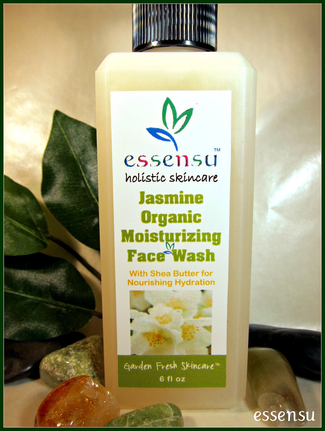 Jasmine Organic Moisturizing Luxury Face Wash - 6 oz Vegan No Sulfates