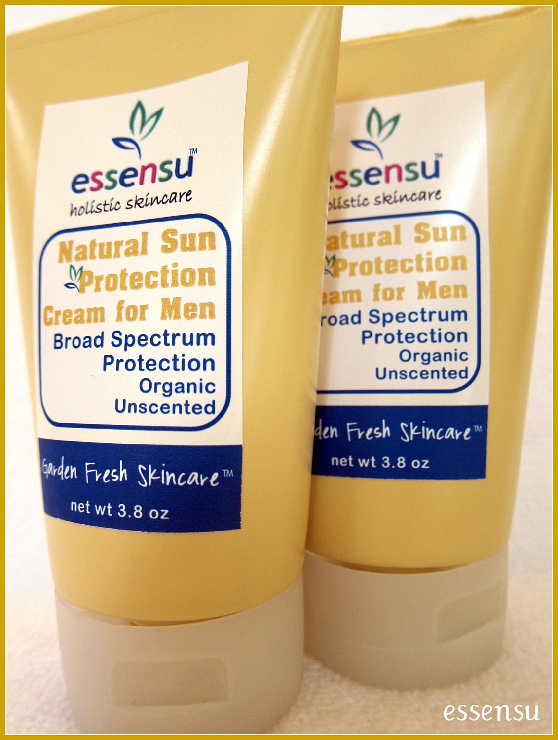 Mens Natural Zinc Oxide Organic Sun Protection Cream With Aloe Vera - 3.8 oz Vegan No Parabens