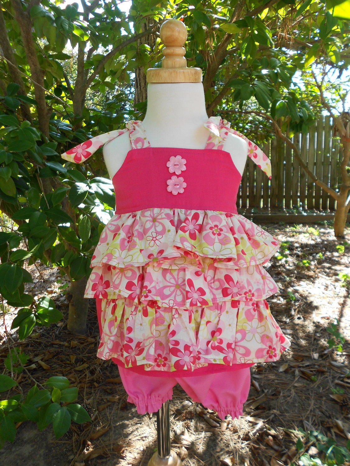 Pink, Pink, Pink- Ruffle Tunic & Bloomer Set 18M Ready to ship