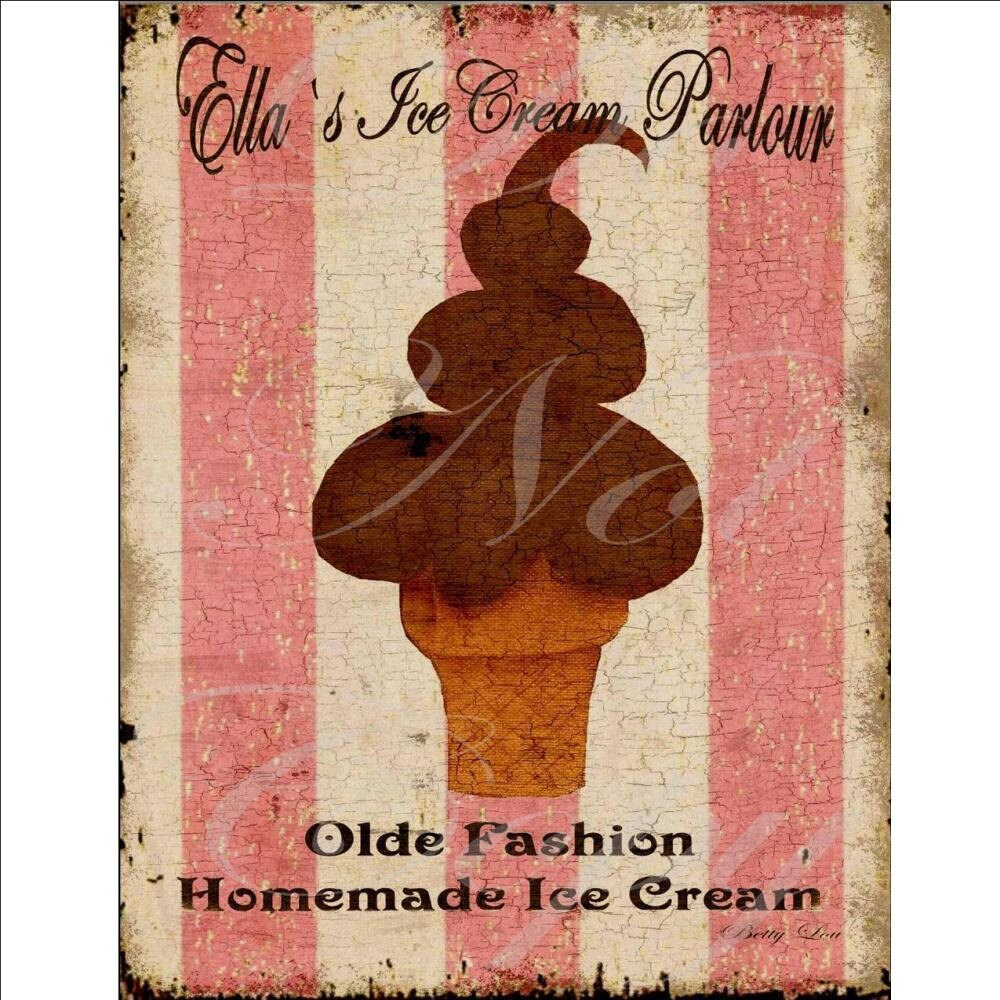 Digital printable ice cream cone sign by epatternmyfrontporch