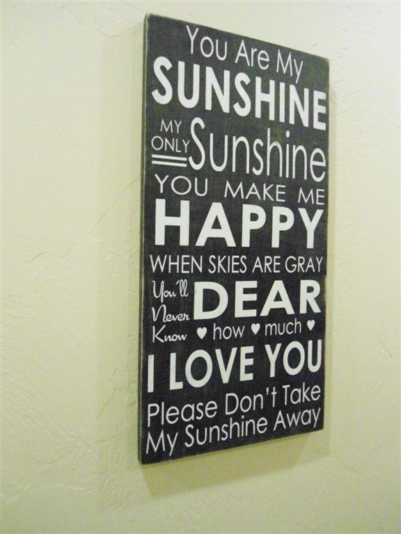 YOU ARE My SUNSHINE - 12 x 24 - Distressed Hand Finished Vintage Sign