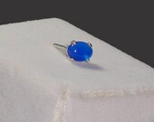 Blue Agate Sterling Silver Tie Tack Father's Day Gift for Dad
