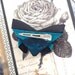 Butterfly Hair Clip Peacock Fascinator Silk Origami Butterfly Black and Peacock Teal Blue Silks Gift LARGE SIZE shown