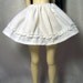 White with crochet lace skirt for msd dollfie, 1/4 bjd DOLL