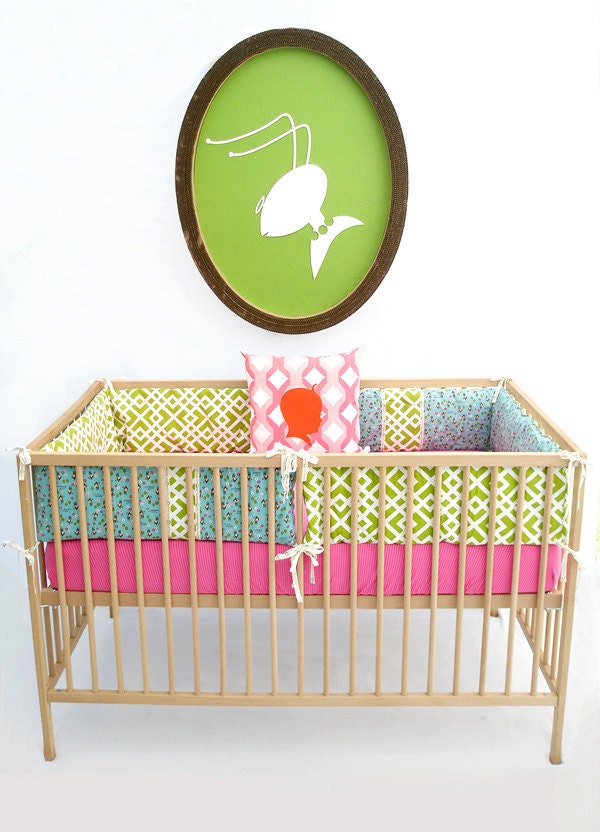 Crib Bumper Set , Bumper Guards , Bumper Pads , Crib Bedding Set Sky Does